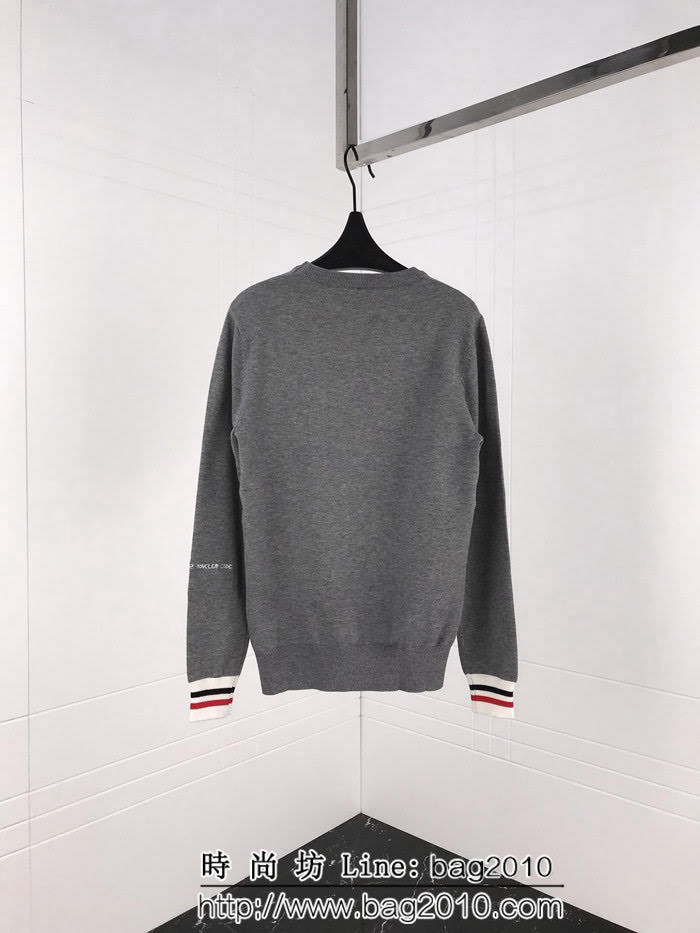 MONCLER蒙口 X 藤原浩聯名款 兩大品牌LOGO圖案刺繡 毛衣 百搭灰情侶款 ydi1246